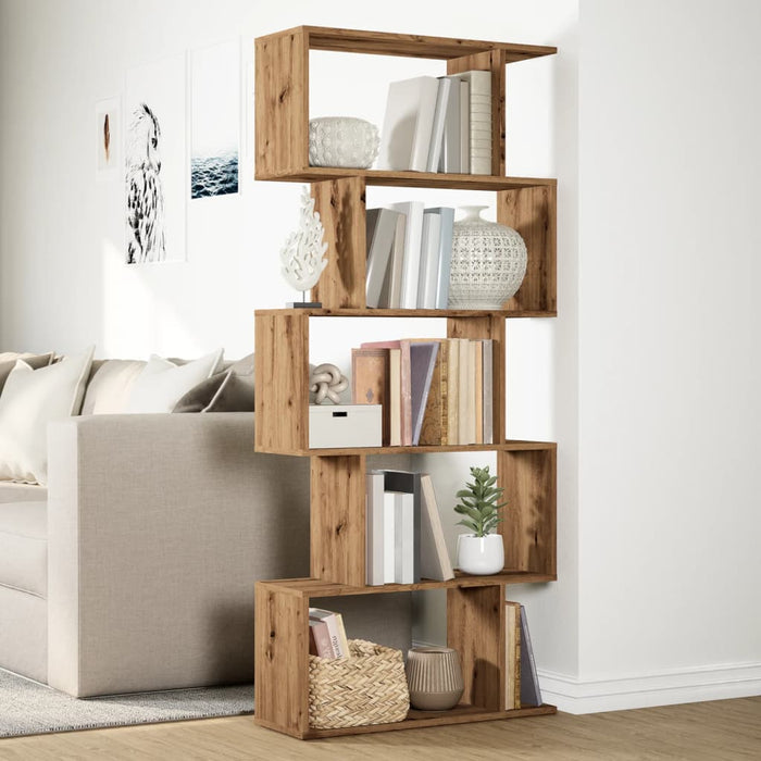 Bibliotecă/separator 5 nivel stejar artizanal 70x24x161 cm lemn - WALTI WALTI