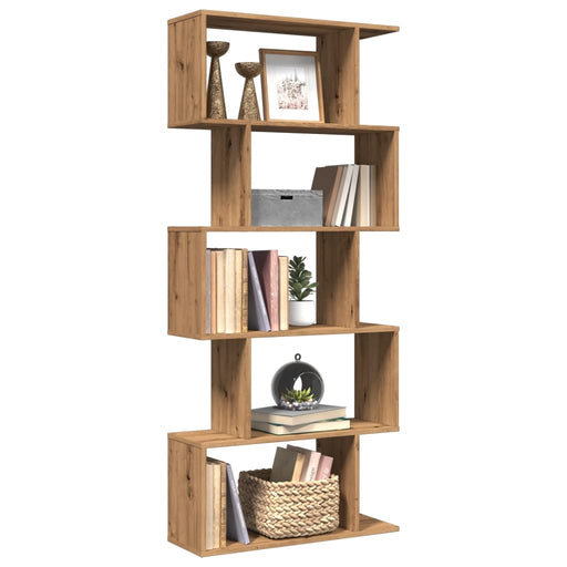 Bibliotecă/separator 5 nivel stejar artizanal 70x24x161 cm lemn - WALTI WALTI