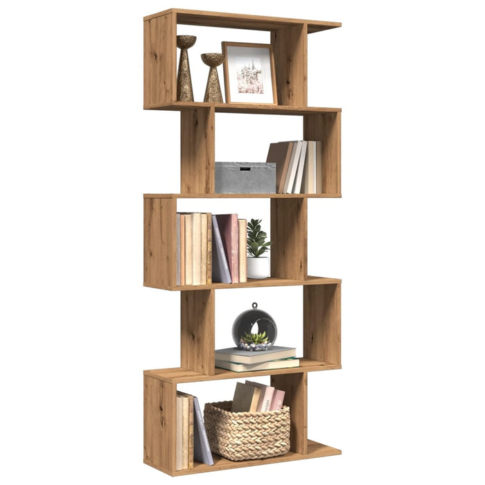 Bibliotecă/separator 5 nivel stejar artizanal 70x24x161 cm lemn - WALTI WALTI