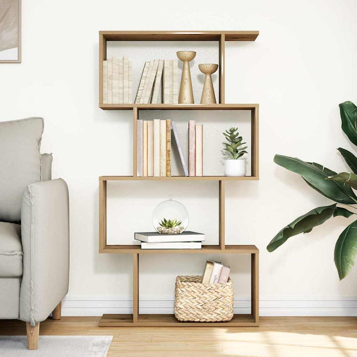 Bibliotecă/separator 4 nivel stejar artizanal 70x24x129 cm lemn - WALTI WALTI