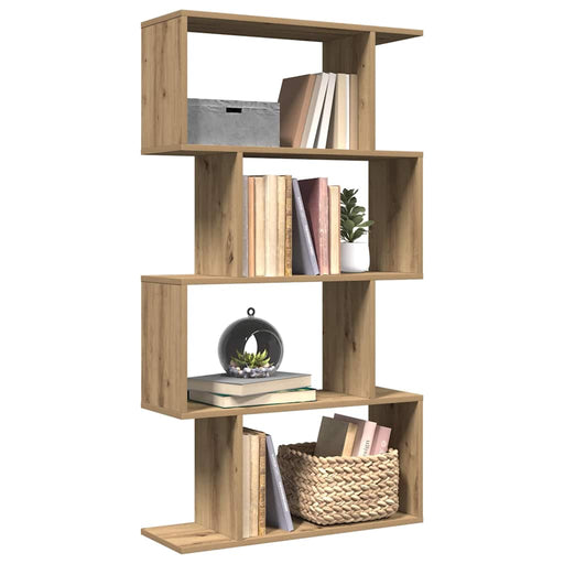Bibliotecă/separator 4 nivel stejar artizanal 70x24x129 cm lemn - WALTI WALTI