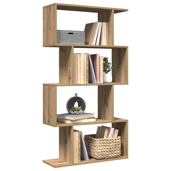 Bibliotecă/separator 4 nivel stejar artizanal 70x24x129 cm lemn - WALTI WALTI