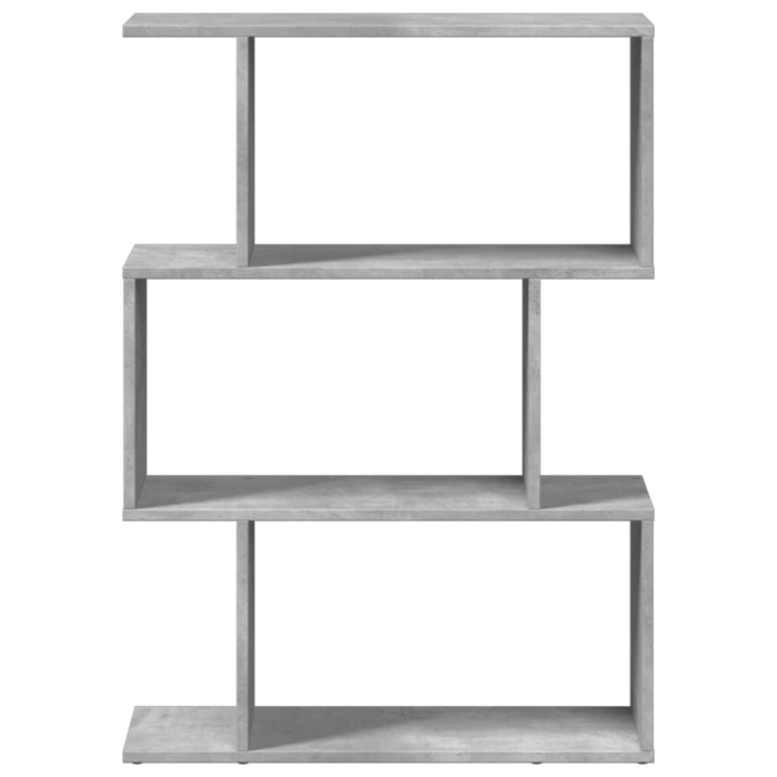 Bibliotecă/separator 3 niveluri gri beton 70x24x97 cm lemn - WALTI WALTI