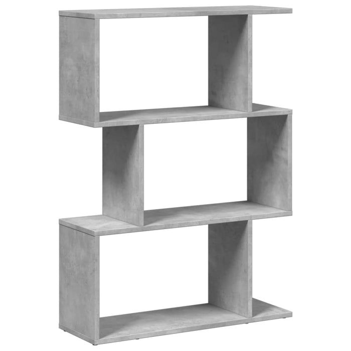 Bibliotecă/separator 3 niveluri gri beton 70x24x97 cm lemn - WALTI WALTI