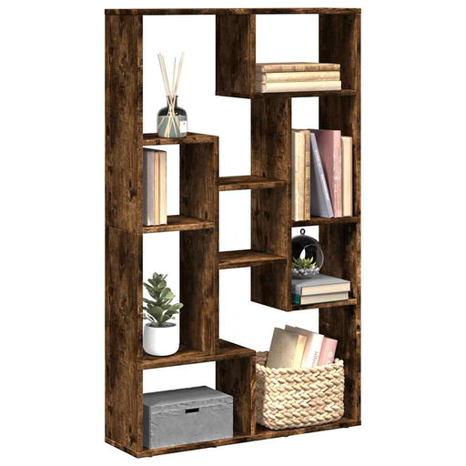 Bibliotecă, stejar fumuriu, 72x20x120,5 cm, lemn prelucrat - WALTI WALTI