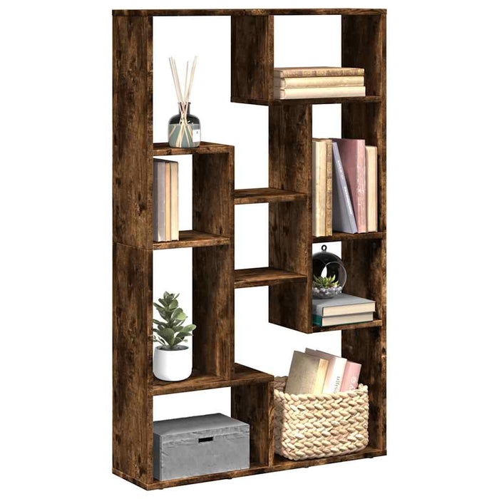 Bibliotecă, stejar fumuriu, 72x20x120,5 cm, lemn prelucrat - WALTI WALTI