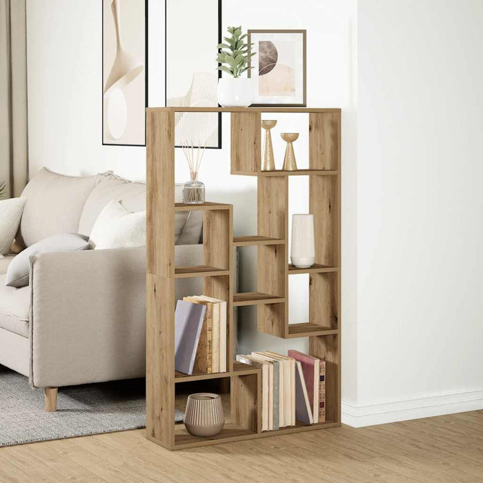 Bibliotecă, stejar artizanal, 72x20x120,5 cm, lemn prelucrat - WALTI WALTI