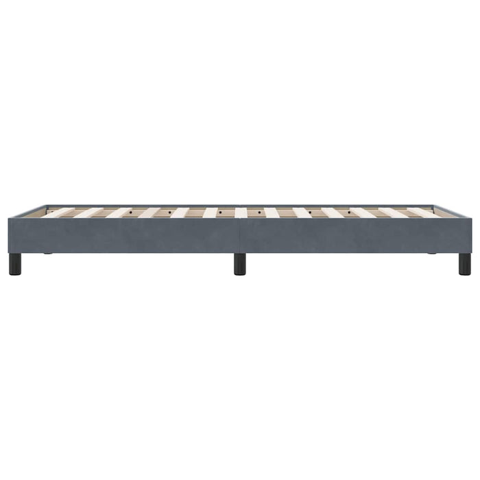 Cadru de pat fără saltea, gri închis, 80x210 cm, catifea - WALTI WALTI