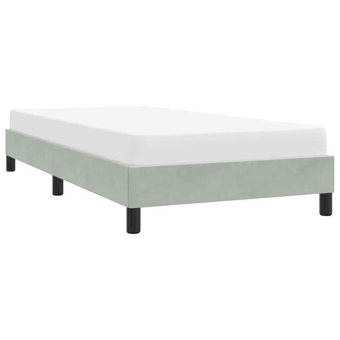Cadru de pat fără saltea, gri deschis, 100x210 cm, catifea - WALTI WALTI