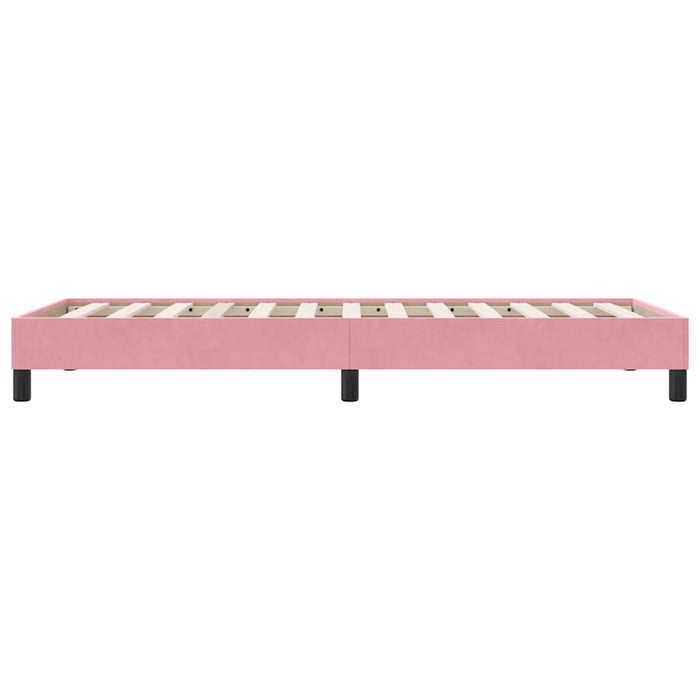 Cadru de pat fără saltea roz 100x210 cm catifea - WALTI WALTI