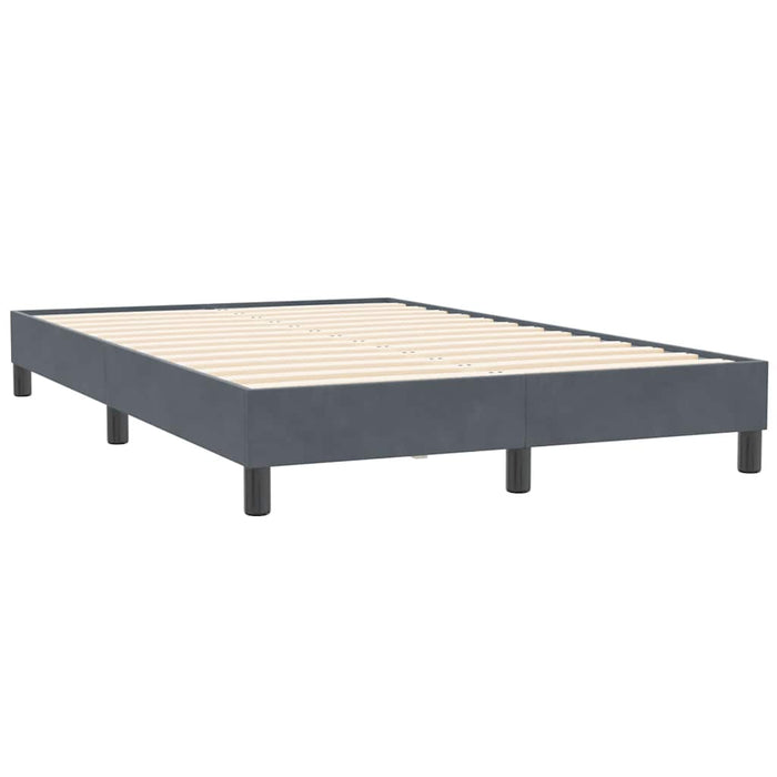 Cadru de pat fără saltea Gri închis 120x210 cm catifea - WALTI WALTI