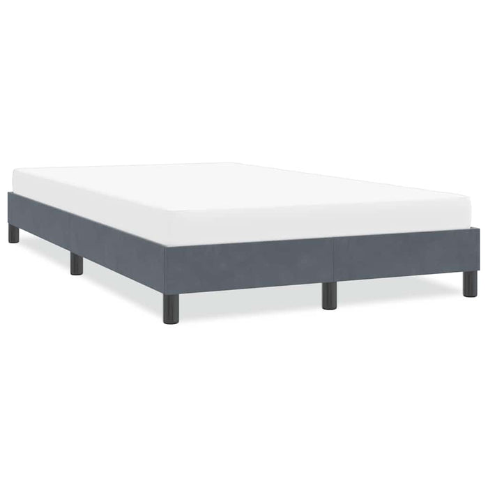 Cadru de pat fără saltea Gri închis 120x210 cm catifea - WALTI WALTI