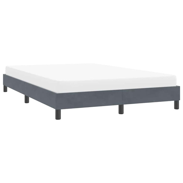 Cadru de pat fără saltea Gri închis 140x210 cm catifea - WALTI WALTI