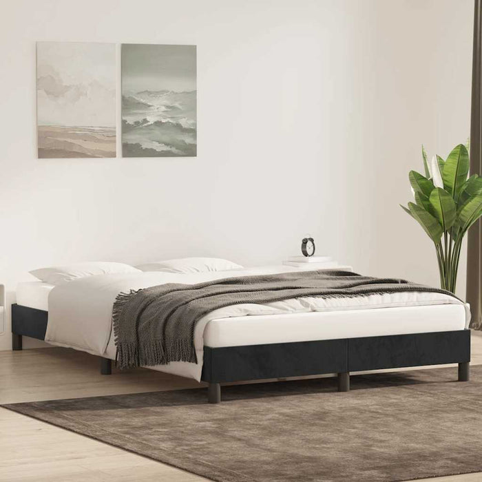 Cadru de pat fără saltea Negru 140x210 cm catifea - WALTI WALTI