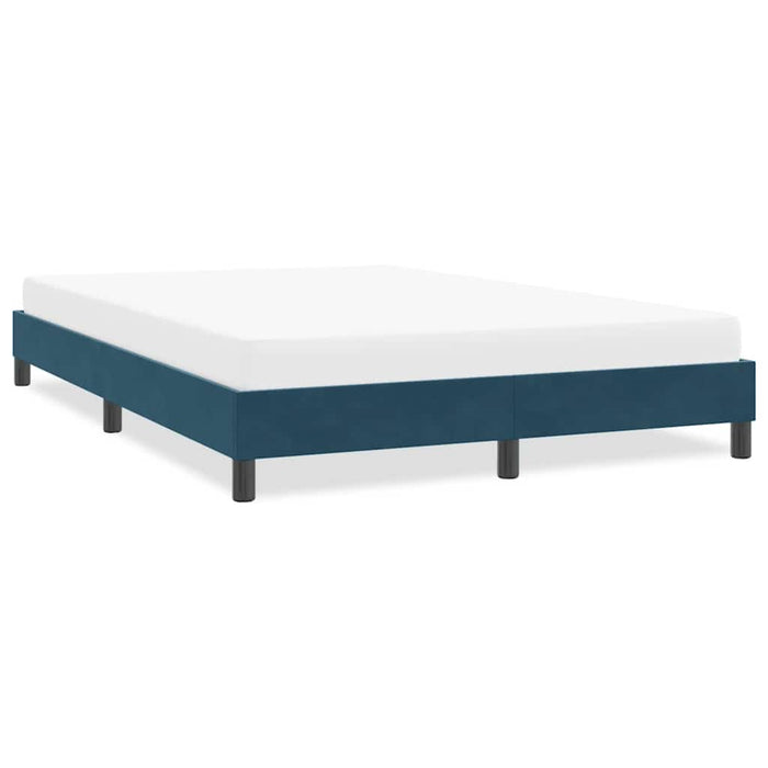 Cadru de pat fără saltea, albastru închis, 140x210 cm, catifea - WALTI WALTI