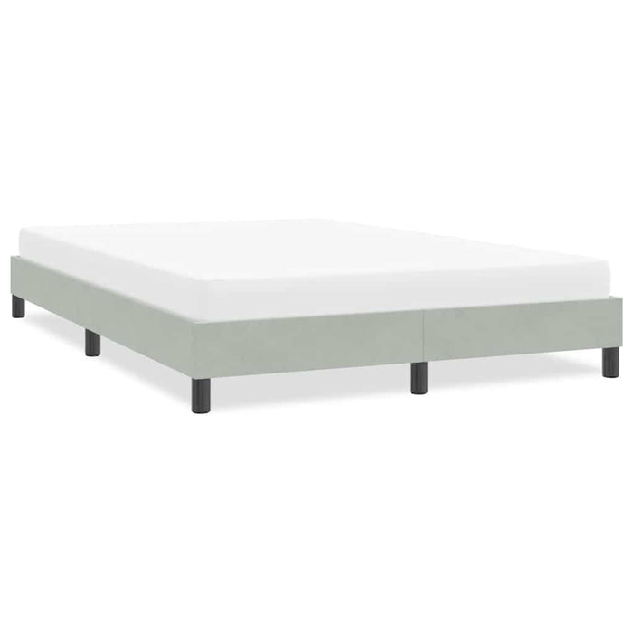 Cadru de pat fără saltea, gri deschis, 160x210 cm, catifea - WALTI WALTI