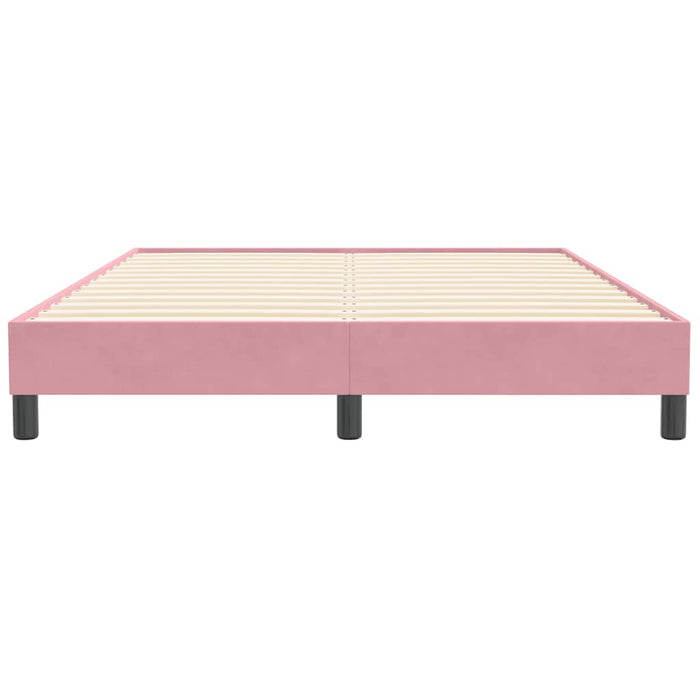 Cadru de pat fără saltea roz 160x210 cm catifea - WALTI WALTI