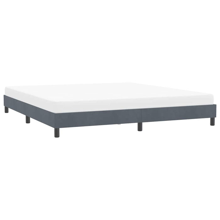 Cadru de pat fără saltea Gri închis 180x210 cm catifea - WALTI WALTI