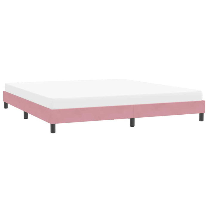 Cadru de pat fără saltea roz 200x210 cm catifea - WALTI WALTI