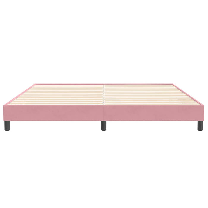 Cadru de pat fără saltea roz 200x210 cm catifea - WALTI WALTI