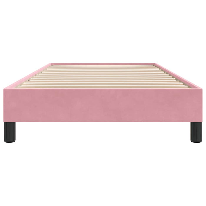 Cadru de pat fără saltea roz 80x220 cm catifea - WALTI WALTI