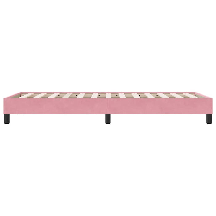 Cadru de pat fără saltea roz 80x220 cm catifea - WALTI WALTI