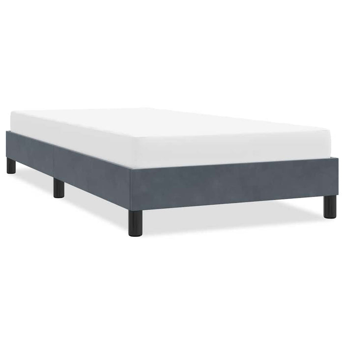 Cadru de pat fără saltea Gri închis 90x220 cm catifea - WALTI WALTI