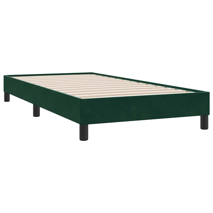 Cadru de pat fără saltea verde închis 90x220 cm catifea - WALTI WALTI