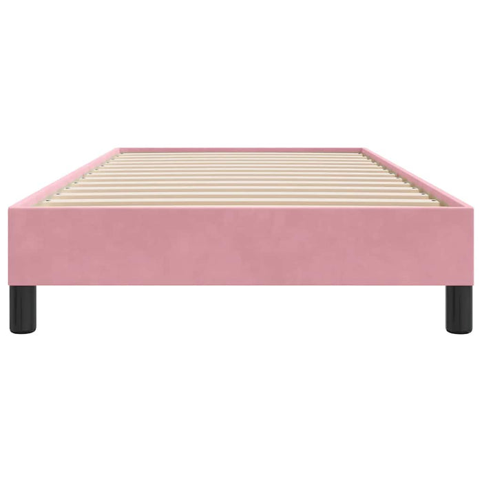 Cadru de pat fără saltea roz 90x220 cm catifea - WALTI WALTI