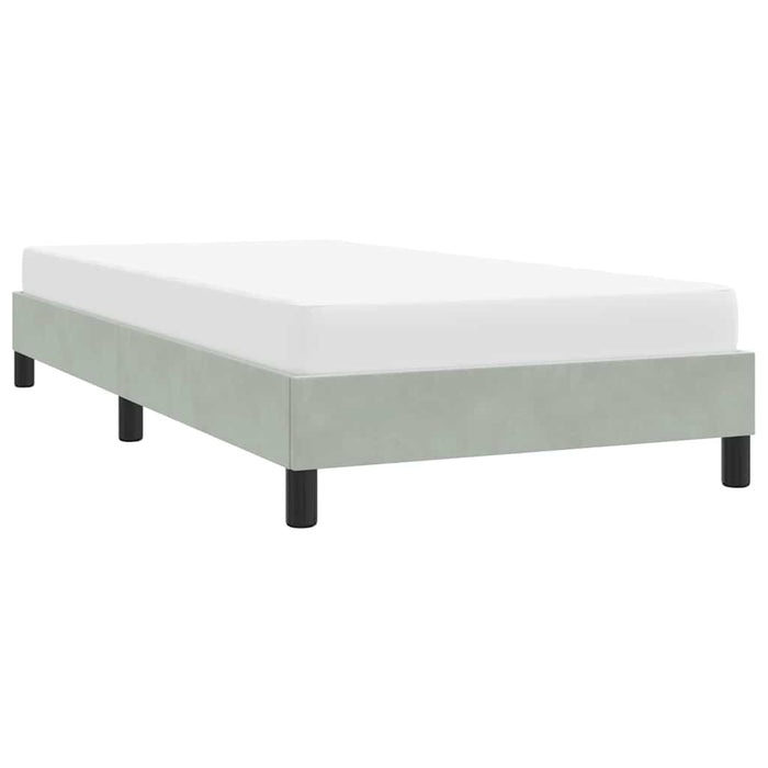 Cadru de pat fără saltea, gri deschis, 100x220 cm catifea - WALTI WALTI