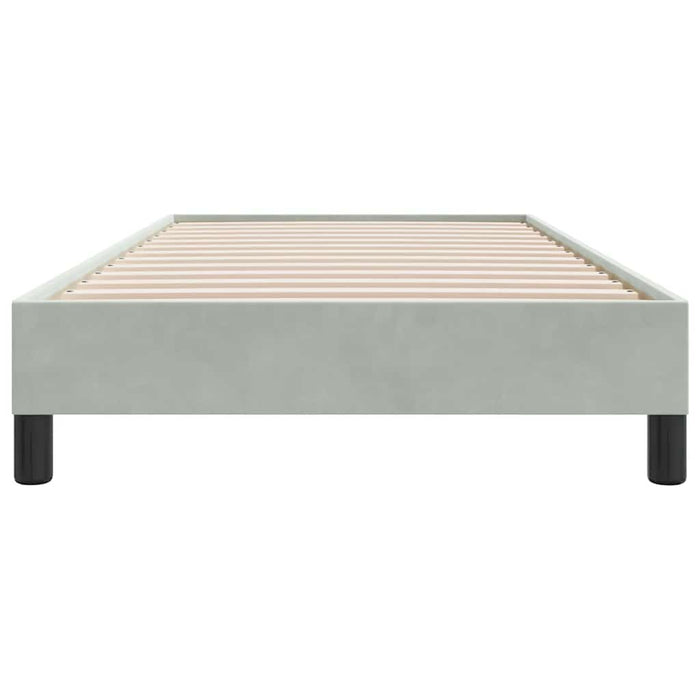 Cadru de pat fără saltea, gri deschis, 100x220 cm catifea - WALTI WALTI