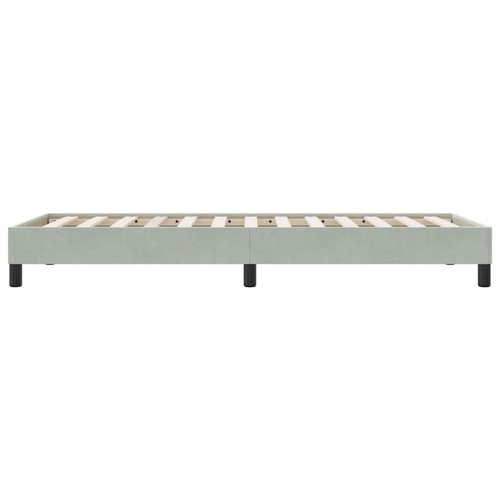 Cadru de pat fără saltea, gri deschis, 100x220 cm catifea - WALTI WALTI