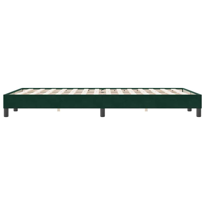 Cadru de pat fără saltea verde închis 120x220 cm catifea - WALTI WALTI