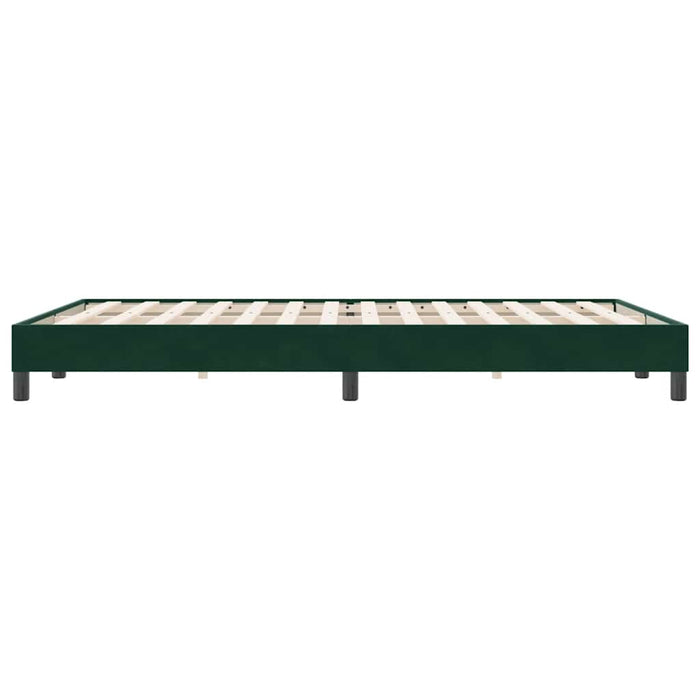 Cadru de pat fără saltea, verde închis, 160x220 cm, catifea WALTI