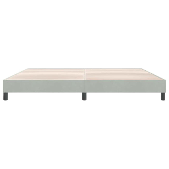 Cadru de pat fără saltea, gri deschis, 180x220 cm, catifea WALTI