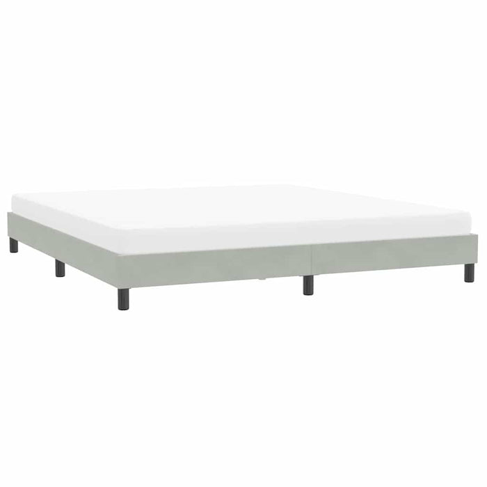 Cadru de pat fără saltea Gri deschis 200x220 cm catifea - WALTI WALTI
