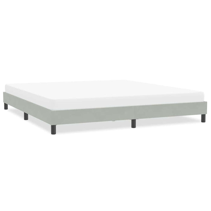 Cadru de pat fără saltea Gri deschis 200x220 cm catifea - WALTI WALTI