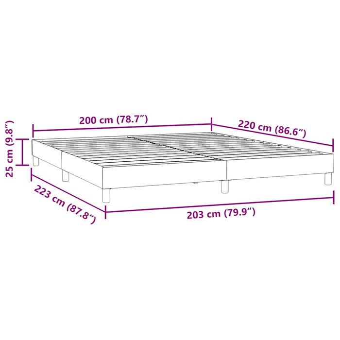 Cadru de pat fără saltea Gri închis 200x220 cm catifea - WALTI WALTI
