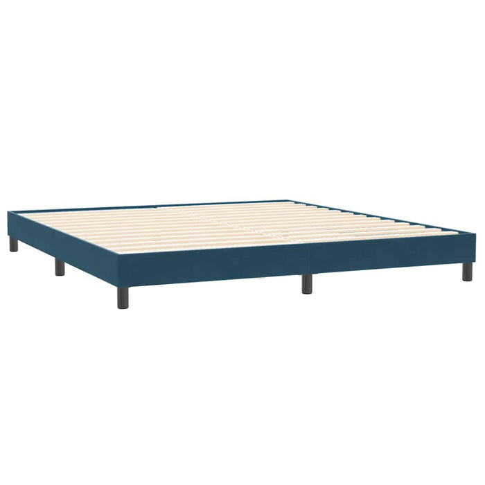 Cadru de pat fără saltea Albastru închis 200x220 cm catifea - WALTI WALTI