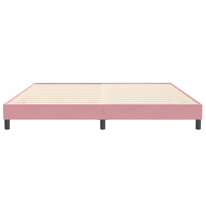 Cadru de pat fără saltea roz 200x220 cm catifea - WALTI WALTI