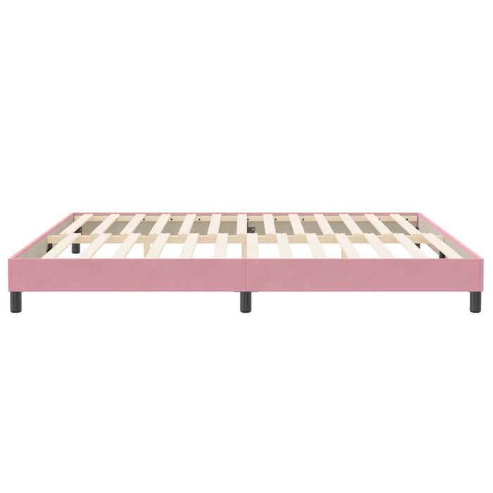 Cadru de pat fără saltea roz 200x220 cm catifea - WALTI WALTI