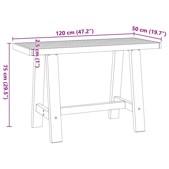 Birou NOAIN Picioare în formă A 120x50x75 cm lemn masiv de pin - WALTI WALTI