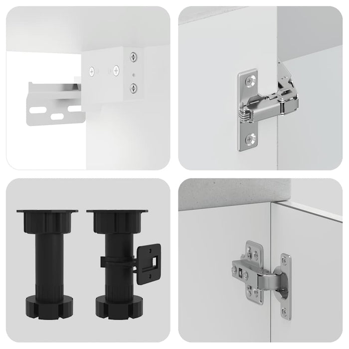 Set dulapuri de bucătărie 7 piese „Kalmar” gri beton Lemn - WALTI WALTI