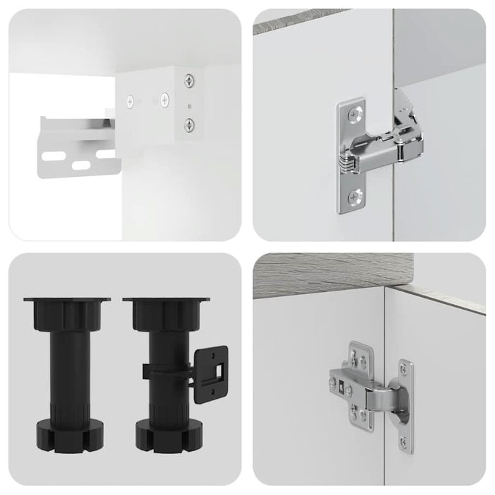 Set de dulapuri de bucătărie 7 piese „Kalmar” lemn Sonoma gri - WALTI WALTI