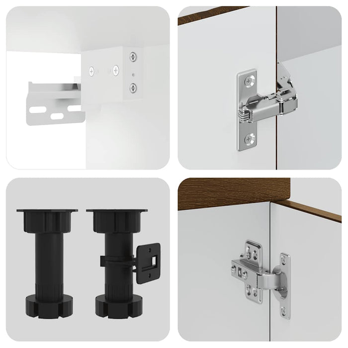 Set dulap de bucătărie din 7 piese „Kalmar” stejar maro lemn - WALTI WALTI