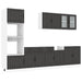 Set dulap de bucătărie 7 piese „Kalmar” lemn negru prelucrat - WALTI WALTI