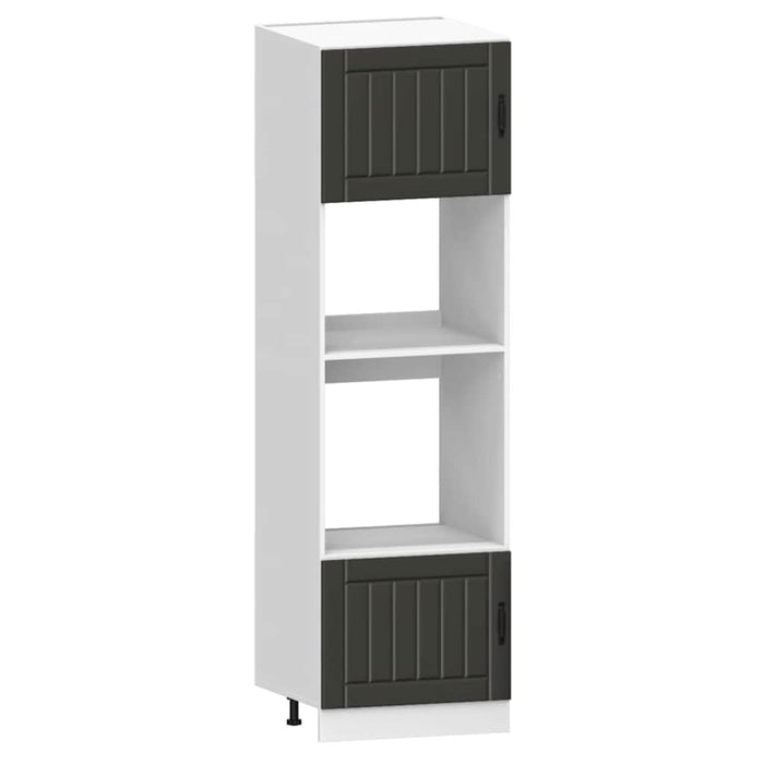 Set dulap de bucătărie 7 piese „Kalmar” lemn negru prelucrat - WALTI WALTI