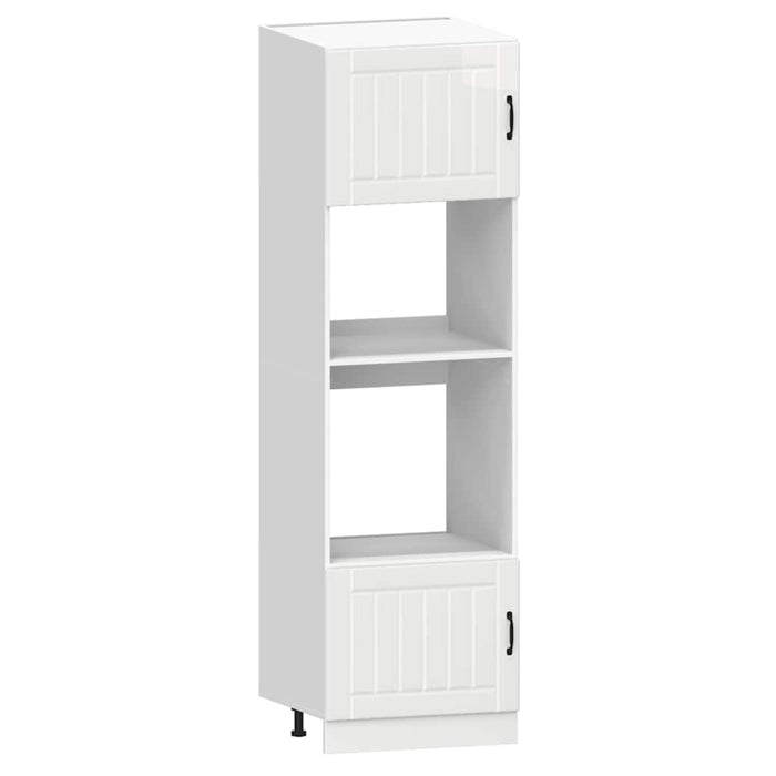 Set dulap de bucătărie 7 piese „Kalmar” alb lucios Lemn - WALTI WALTI