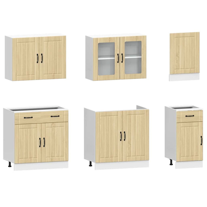 Set dulap de bucătărie din 7 piese „Kalmar” lemn stejar Sonoma - WALTI WALTI