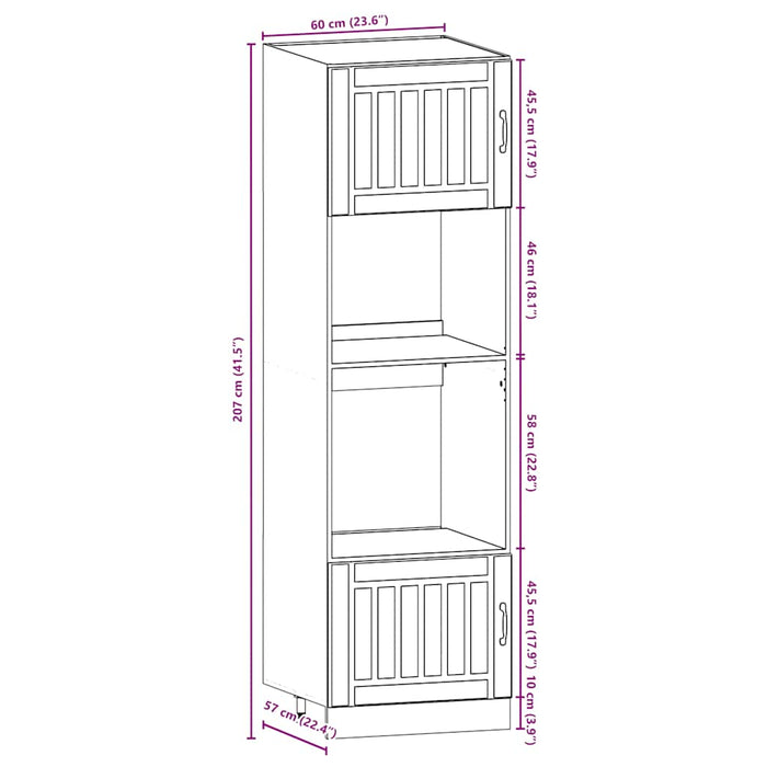 Set dulap de bucătărie 7 piese „Kalmar” stejar artizanal lemn - WALTI WALTI